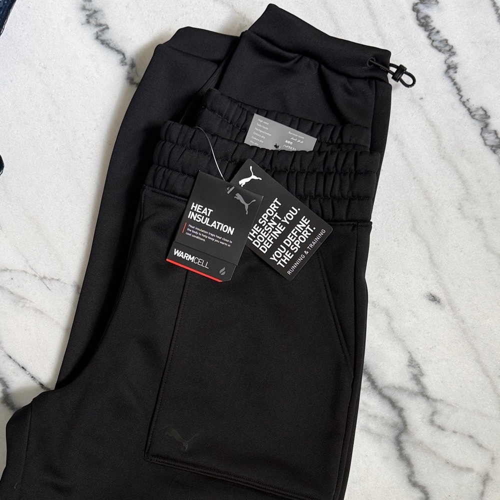 Puma Black Thermal WarmCell Joggers. High Waist.